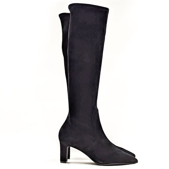 Stuart Weitzman Women Brooks Tall Black Suede Dress Office Boots sz 9US EUR 39.5 - Picture 5 of 11